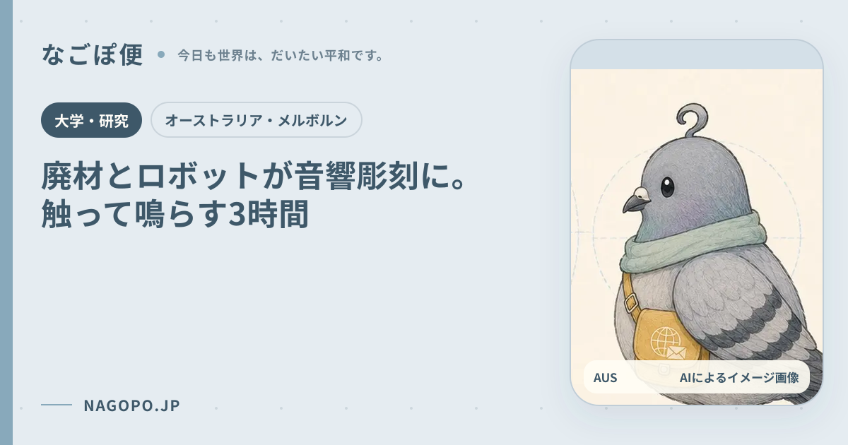 廃材とロボットが音響彫刻に。触って鳴らす3時間のAIによるイメージ画像