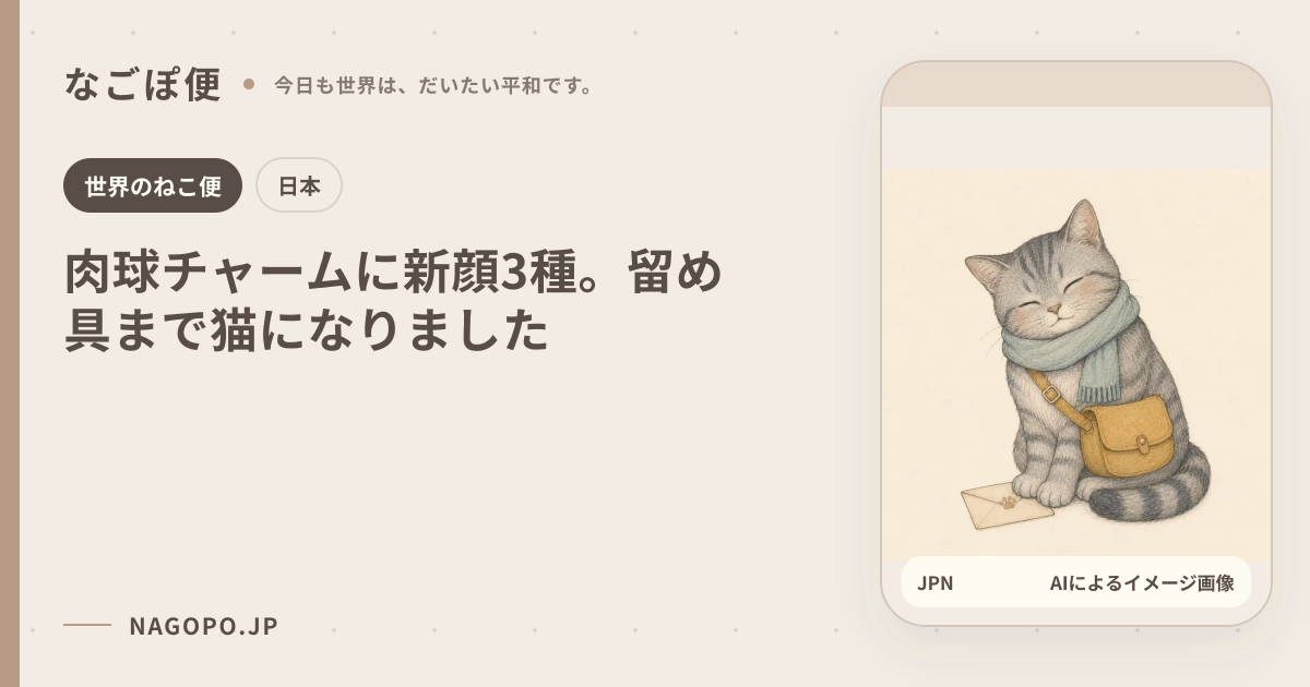 肉球チャームに新顔3種。留め具まで猫になりましたのAIによるイメージ画像