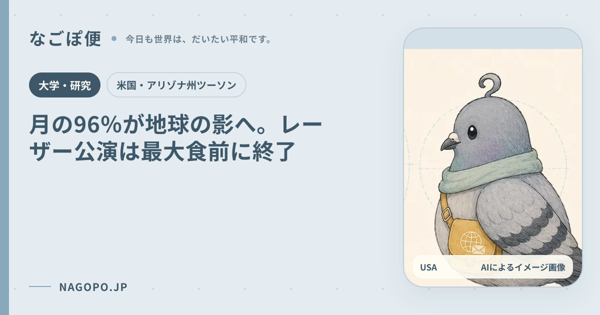 月の96%が地球の影へ。レーザー公演は最大食前に終了のAIによるイメージ画像