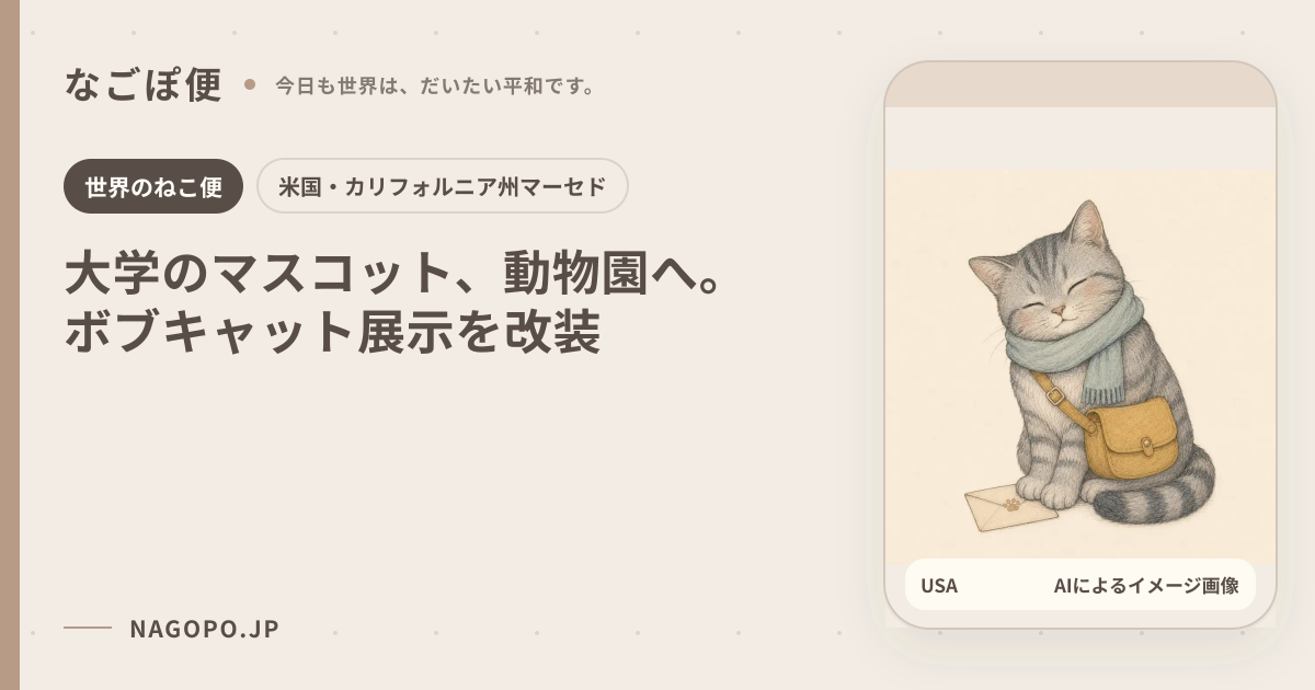 大学のマスコット、動物園へ。ボブキャット展示を改装のAIによるイメージ画像